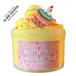 Cloud Cream Clay Slime | Birthday Cake | DIY Party Kit Scented Slime Handmade