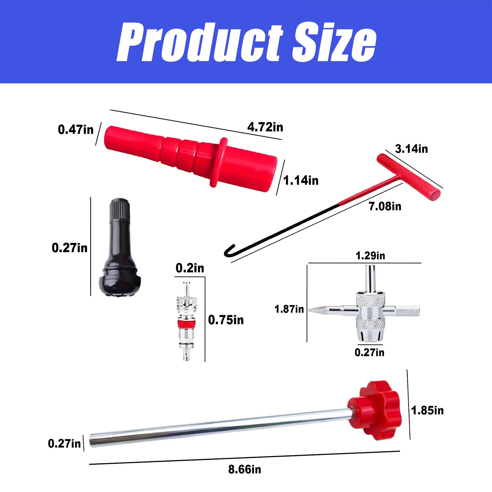 Quick Change Tire Valve Tool Kit 23PCS Universal Tire Valve Stem Core Replacement Tool with TR413 TR414 Rubber Valves for Car Truck ATV Motorcycle RV Tire Repair Accessories Must Have Gadgets Set traeger