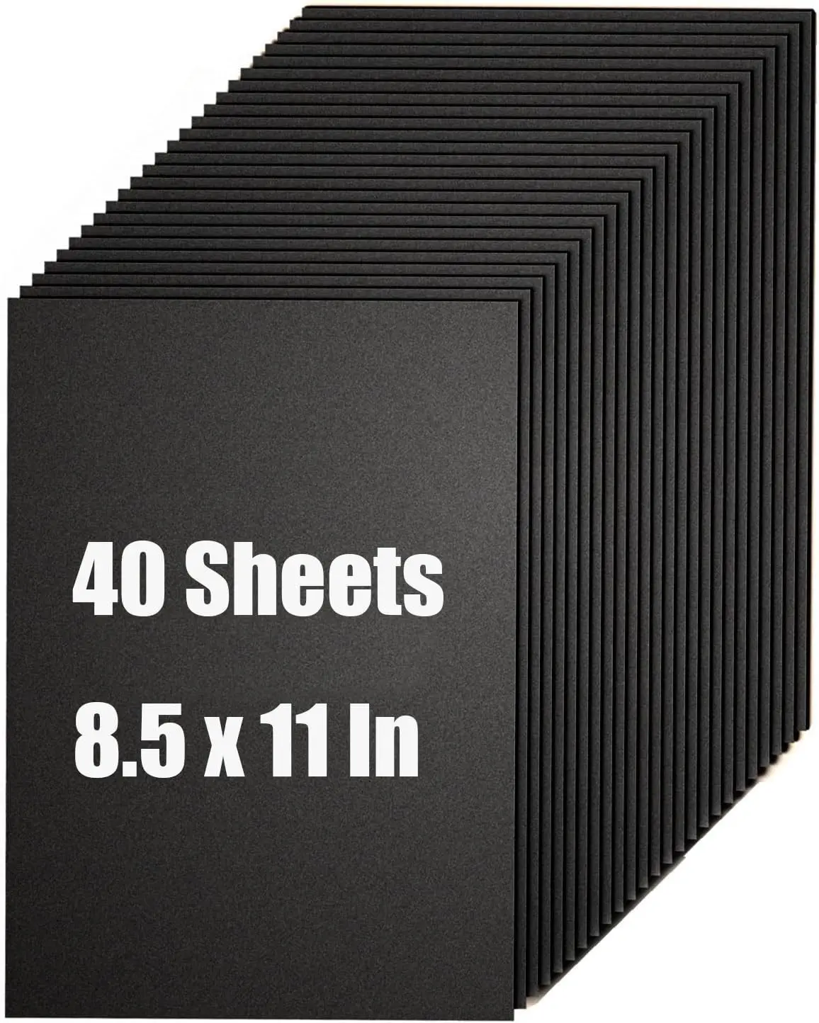 40 Sheets Black Cardstock 8.5 x 11 Inches, 200gsm Thick Card for Invitations, Menus, Wedding, DIY Cards Making, Stationary Printing
