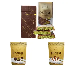 Dubai Chocolate Lovers Bundle - Duabi Chcocolate Bar, Dubai Chocolate Waffle Cones, Dubai Chocolate Truffle Balls, Premium Gift Set