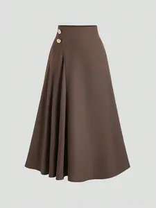 Elegant Women's Fitted A-Line Skirt, Basic Womenswear, Perfect for Formal Office Wear, Fashionable and Versatile, Ideal for Professional Settings
