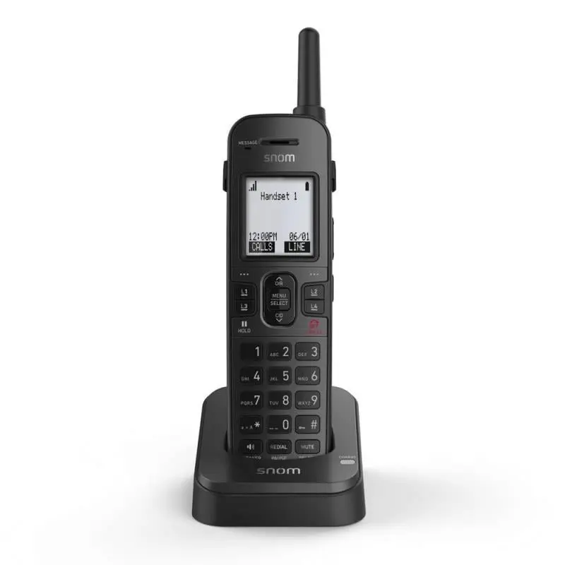 Snom SNO-M10R-KLE Digital Wireless Gadget, SIP DECT 4-Line Rugged Answering Machine Handset