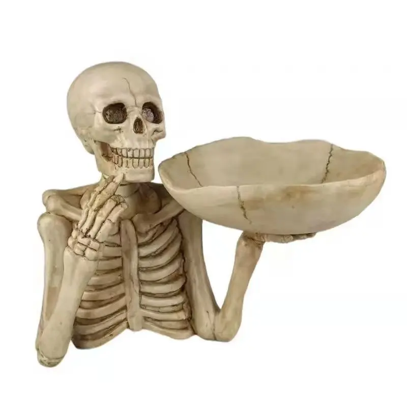 Halloween Skull Hand Tray – Gothic Candy Dish & Decorative Prop for Bar, Home, or Party Artistic Spooky