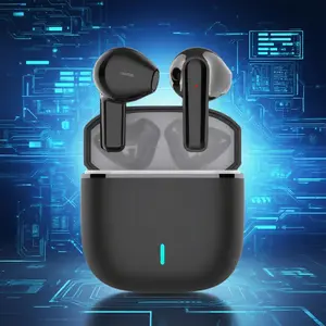 Noise Cancelling Wireless Earbuds with Dual Microphones for Calls, 5.4 Wireless Playback Time, Comfortable Semi-In-Ear Design, Low Latency Gaming Mode, Ipx4 Waterproof, Type-C Charging, Sports Earbuds
