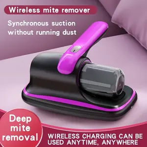 Portable Mattress Vacuum Cleaner, Rechargeable And Compact, Featuring Strong Suction And Quiet Operation, Equipped with Light And Washable Filter for Thorough Cleaning, Ideal for Beds, Sofas, And Removing Pet Hair.
