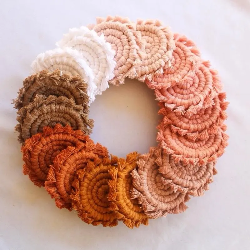Boho Car Coasters | Macrame Coaster Set of 2 | Hippie Car Accessories | Home Decor | Mini Coasters | Gifts for Her | Christmas Gift Ideas