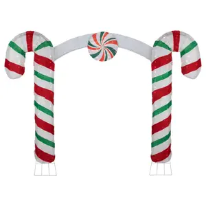Northlight 7' Double Candy Cane Archway OutdoorDecoration