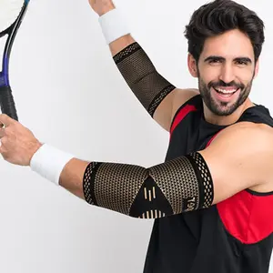 Knitted Compression Elbow Sleeve for Joint Protection. Ideal for fitness, basketball, tennis and push-ups. Non-slip, breathable and durable elbow support gear to safeguard your elbows during sports