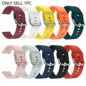 20mm 22mm Silicone Watch Bands, Smart Watch Straps, For Samsung Galaxy Watch Active 2 Bands 40mm 44mm/Active 40mm/for Galaxy Watch 3 41mm 42mm/Gear S2 S3 22mm 45MM Amazfit Gtr Buckle Watch Band Frontier Wristband factory outlet
