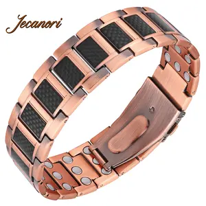 Jecanori Copper Magnetic Bracelet for Men 3X Strength Pure Copper Durable Wearable Ideal Gift Electronic Gadgets