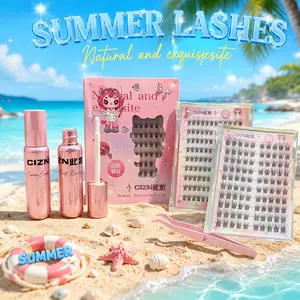 2-Style Mega & Dramatic Volume Lash Clusters Kit, Waterproof DIY Eyelash Cluster Extensions, Complete Lash Set for Beginners & Pros, Easy-to-Apply Soft Comfortable Individual Lashes, Natural Fluffy Look for Daily Makeup & Cosmetics