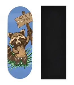 Heat Transfer Graphic Wooden Fingerboard Deck, Design Contest 2024 Winner, @digitalprizefight - "Send It"