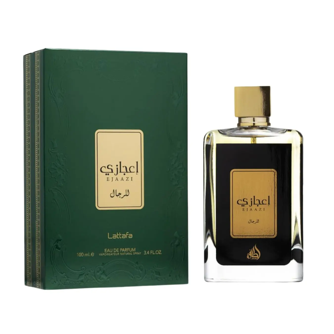 Lattafa Ejaazi Eau de Parfum, Aromatic Citrusy Scent with Lavender, Woody & Spicy Notes, Unisex Fragrance for Adults, 3.4 fl oz, Single Item, Liquid, Oriental, Fragrances, Men's Fragrance