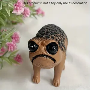 1 Count Cute Black African Rain Frog Toad Statue Ornament, Craftsmanship - Christmas Gift for Garden, Outdoor, Home Decor, Perfect for Parties, Birthdays, Christmas, and Ideal Gift for Family, Friends, Colleagues