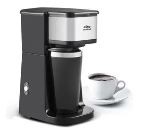 Elite Cuisine Personal Coffee Maker w/ SS Travel Mug
