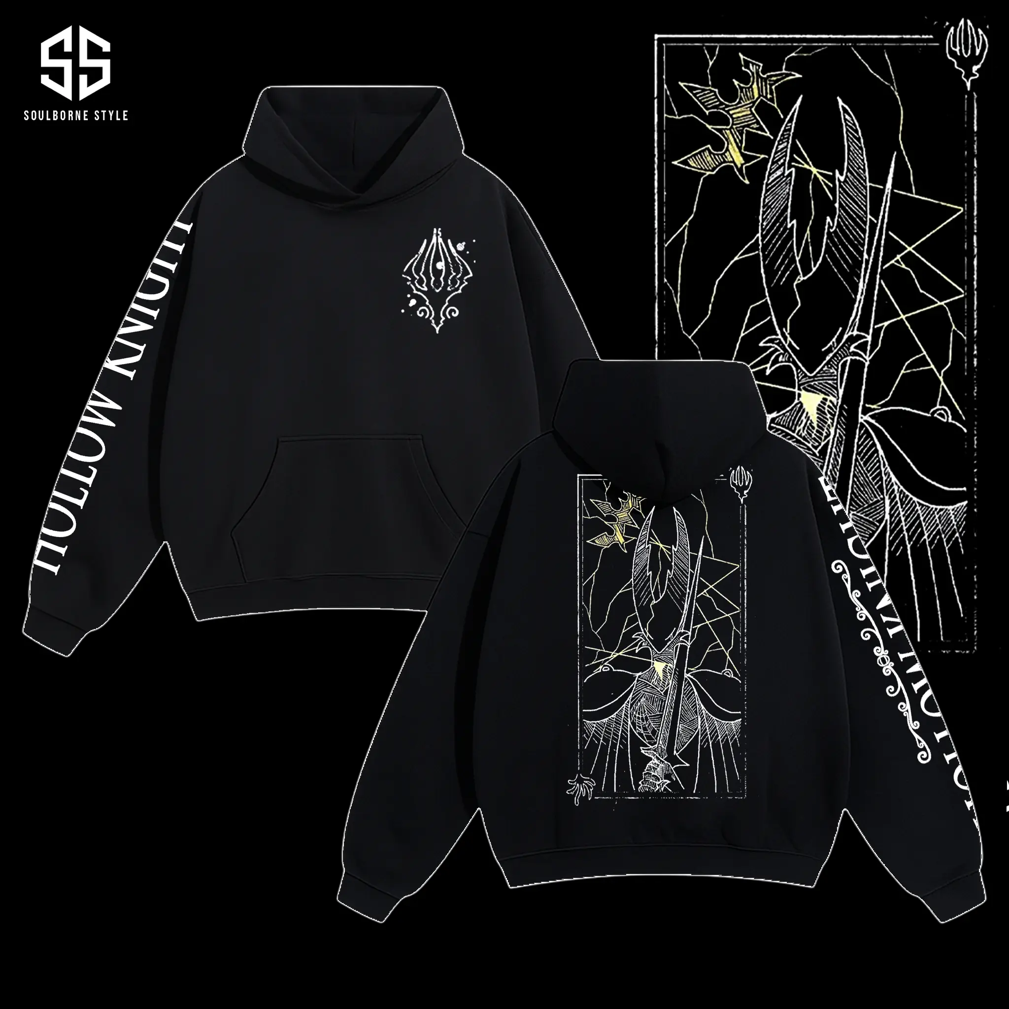 [Soulsborne Style] Vintage The Knight - Hollow Knight Unisex Hoodie, Soulsborne Gaming Apparel, Game Shirt, Video Game Clothes, Boy Merch, Gift For Him, Gift For Her, Soulslike Streetwear