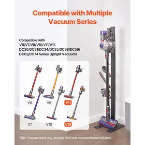 VEVOR Vacuum Stand for Dyson Multi-Models Stable Storage Bracket Holder with 6 Hooks Organiser