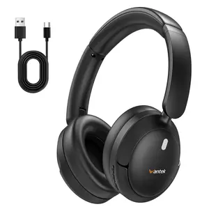 【Premium ANC Headphones 60H】Hybrid Active Noise Cancelling Headphones, Bluetooth Over Ear Headset with Mic, Hi-Res Audio, Deep Bass, 60H Playtime, 3D Music Modes, Foldable & Lightweight Design, Memory Foam Ear Cups – for Travel, Work, Home, T3