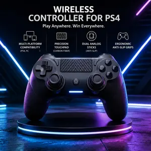New gaming controller wireless compatible with for P4 compatible with for PC with vibration function