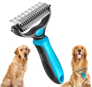 Springw arrivals: Pet grooming brush - Double-sided design, harmless hair removal and depilation base brush, paired with a comb, suitable for dogs and cats