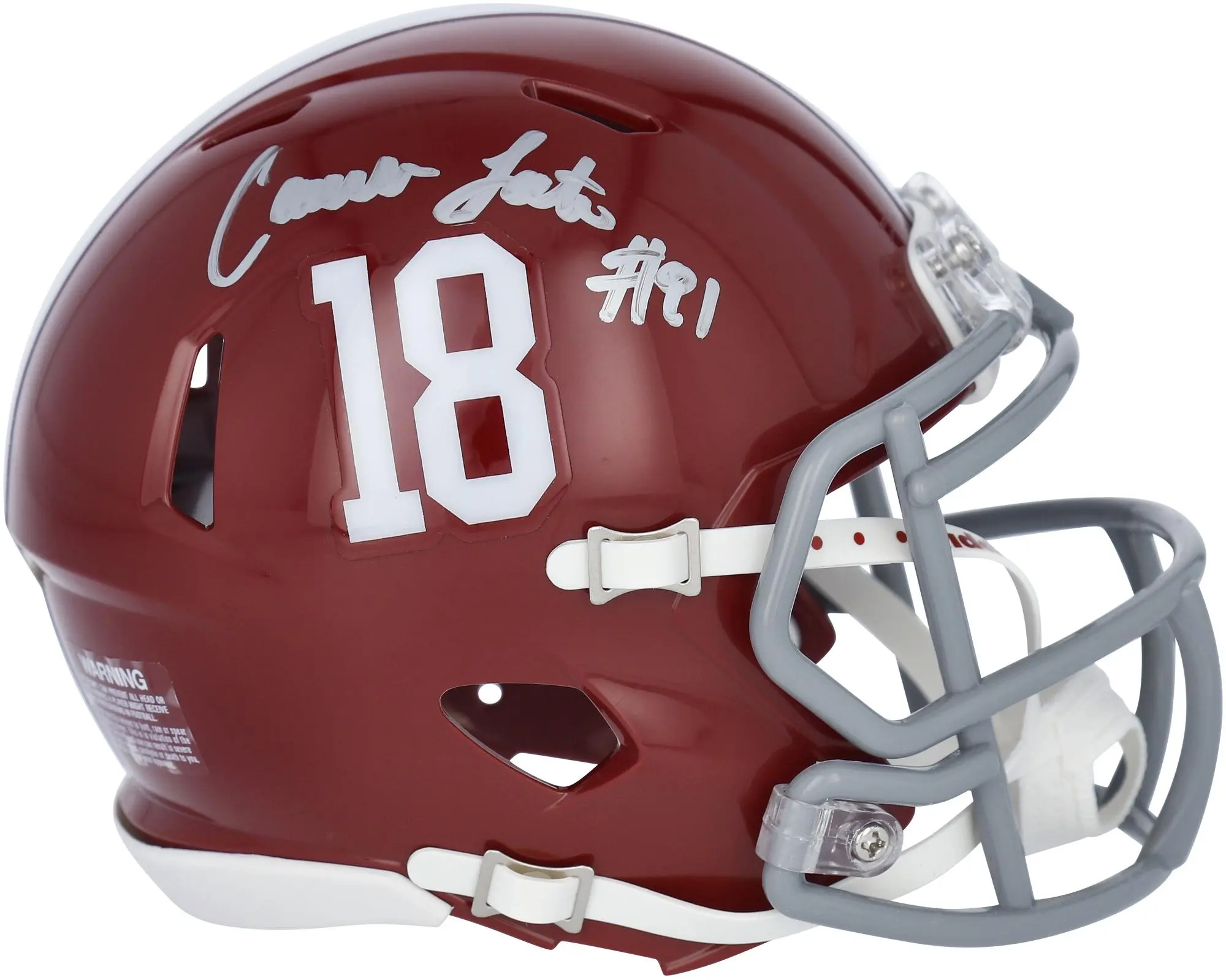 Cameron Latu Alabama Crimson Tide Autographed Riddell Speed Mini Helmet - Fanatics Authentic Certified