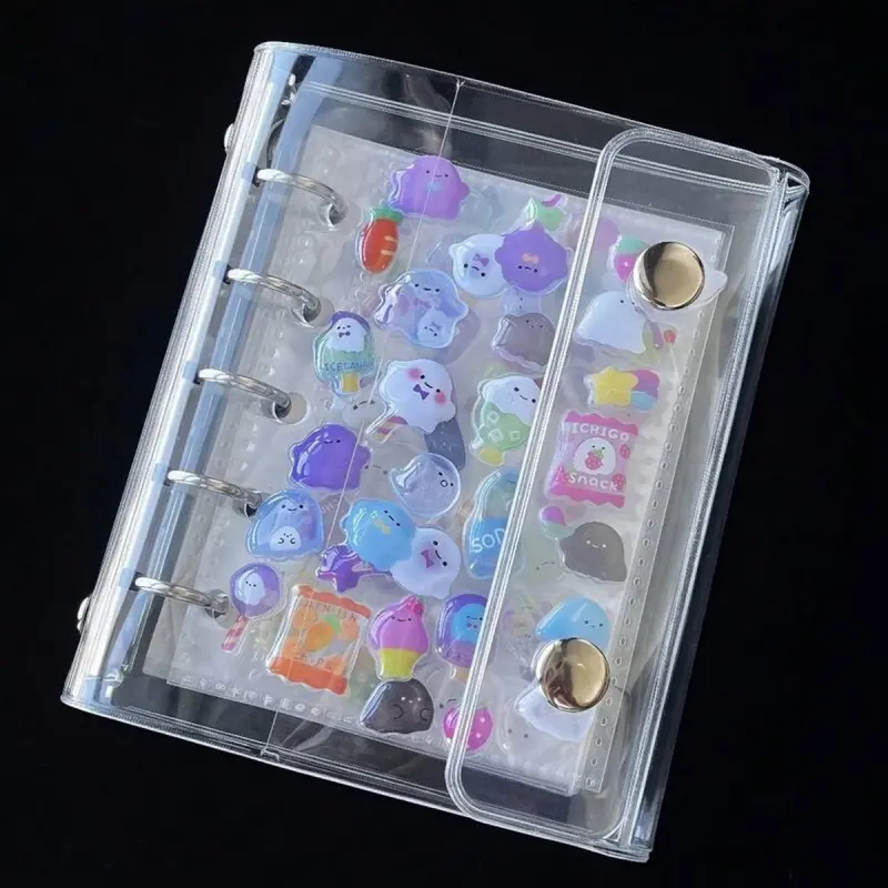 1 PC Practical Transparent Loose-Leaf Organizer, Storage Binder, made of waterproof and transparent material, durable, basic simple style with portable loose-leaf pages, suitable for daily organization and journaling for office workers, Office Accessories