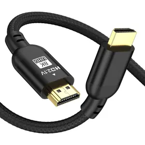 Diyanisly 8K HDMI Cable 10FT Ultra, High Speed HDMI 2.1 Cables Support 48Gbps 8K@60HZ 4K@120Hz, Ethernet Audio Video Return 3D ARC HDMI Cord for Xbox PS4/PS5 UHD RokuTV Monitor Laptop (Braided, Black)