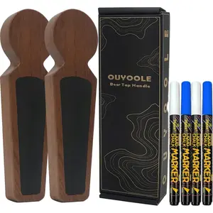 Beer Tap Handle 2 Pack Keg Tap Handle with 4 Pen and Gift Wrapping for Kegerator Homebrew and Bars