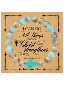 Christmas Gift Fashion Cross Style Bracelet for Women, Durable Elastic Design, Perfect for Mom, Daughter, Sister, Daily Wear Jewelry