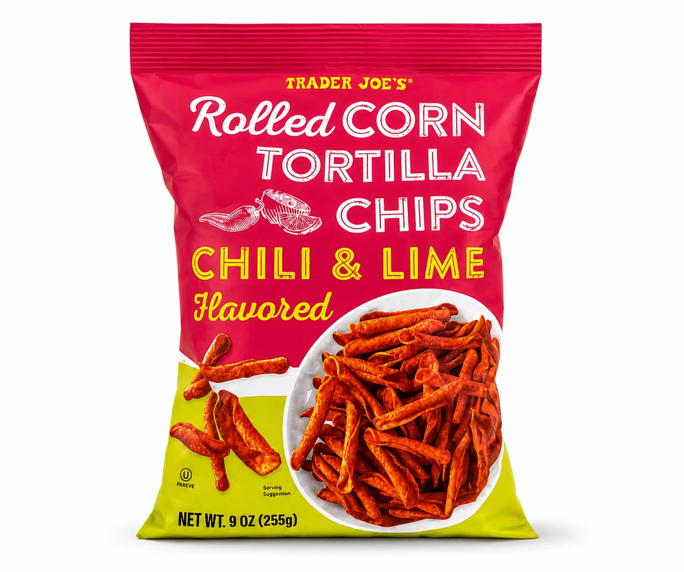 Rolled Corn Tortilla Chips CHILI & LIME