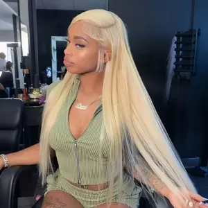 Tuneful 613 Lace Front Wig Human Hair Blonde Straight 13X6 HD Transparent Lace Frontal Wigs Human Hair Pre Plucked with Baby Hair 180 Density Blonde Wigs Human Hair For Black Women