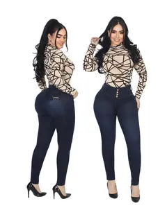 LIANA JEANSWEAR Women's BBL Colombian Butt Lifting Denim Skinny Jeans - Casual Cold Wash Bottoms with Built-In Shapewear, Comfortable Slim-Fit Denim Style Jeans for Lady
