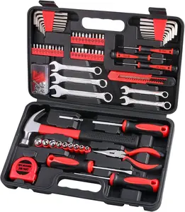 175-Piece Multi-Purpose Automotive and Household Tool Kit in Toolbox Storage Case, Perfect for General Home and Auto Repairs, House DIY Project, Garage, Car, Travel Emergency, Father's Day Gift