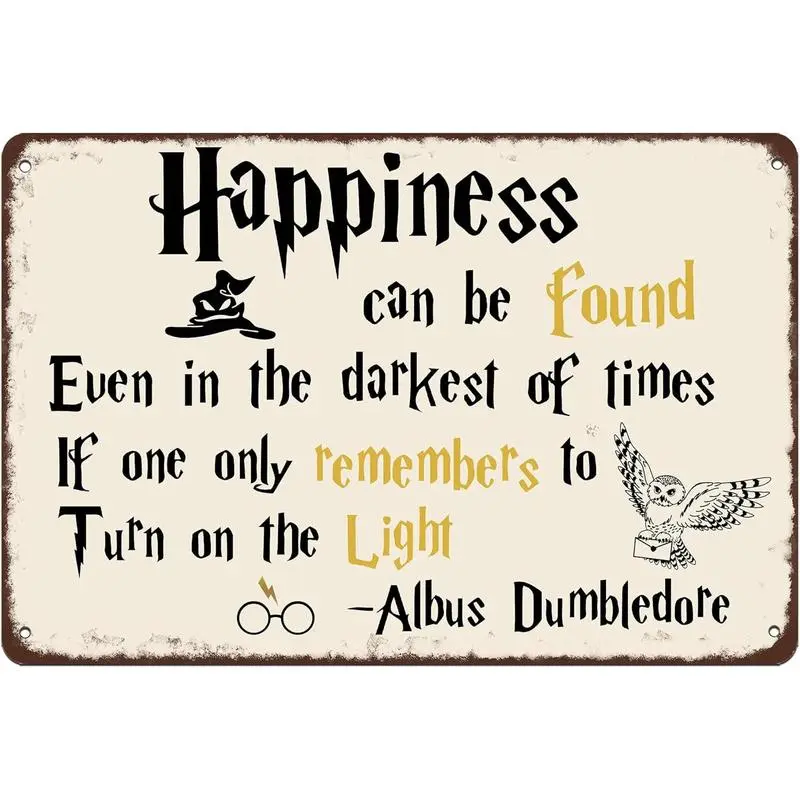 Wizard Theme House Decoration Wizard World Poster Wall Decor Retro Signage Pub Cafe Restaurants Man Cave Metal Tin Sign 8X12 inch Decorative