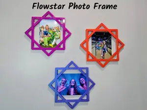 Flowstar 4x6 Picture Frame - Eye-Catching Iridescent 3D Effect & Prismatic Sheen - Vibrant Colors for Celestial Star Art Wall Decor & Rave Gifts - Easy Installation & Customization Options