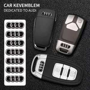 5/10Pcs 16mm Car Emblem Aluminium Remote Key Stickers Badge Decal Decoration Auto Accessories For Audi S Line A7 A3 A6 S8 TTS S5 Q8 Q4 Q5 A8L Q7 SQ2 A5 A4 S4 S6 SQ5 S7 SQ7 Q6 SQ6 SQ8 S7 S3 A8 A1 Q2 Q3 e-tron