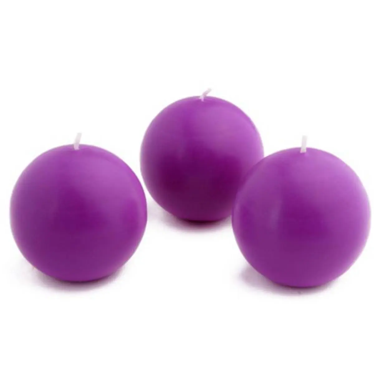 Neutral Unscented Traditional 3 in. Handpoured Wax Ball Candles - 6-Piece Box Pack, 24-Hour Burn Time, Decorative Home Accents, Gift Box Set, Creates Dimension, 24 Hours