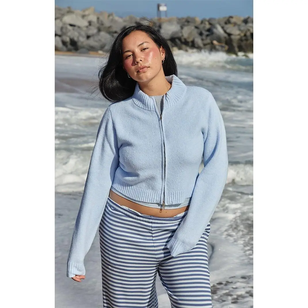 ANNAXPACSUN Women's Promises Double Zip Sweater