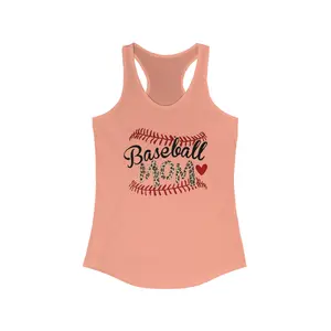 Baseball Mom Racerback Tank, Perfect for Sports Events, Summer Outings, Gifts for Moms, Stylish Workout Gear, Cute Casual Wear