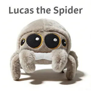 Lucas the Spider Soft Plush, Soft Huggable, Snuggly Jumping Spider Stuffed Animal Set, Perfect Gift for Kids & Family, High-Quality Cuddle Toy, Soft Stuffed Animals