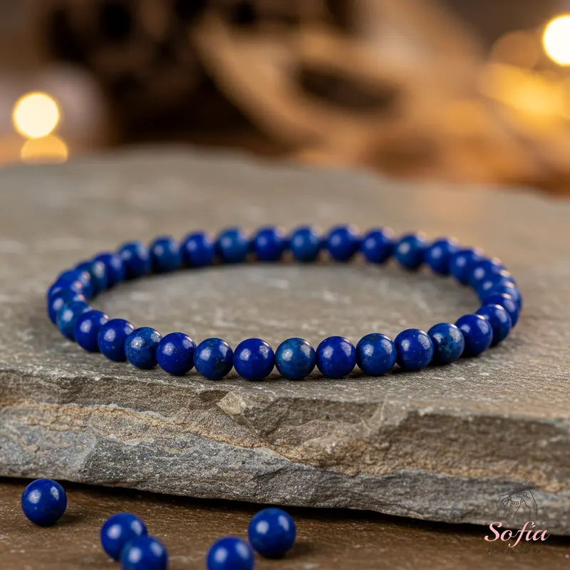 Blue Lapis Lazuli Beaded Stretch Healing Bracelet - Exquisite High-Quality Boho Friendship Bracelet, Gift for Her/Him, Exquisite Bracelet, High Quality Bracelet