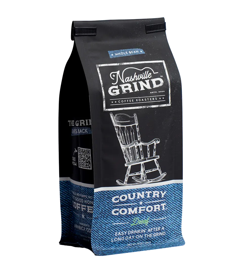 Nashville Grind's Country Comfort Ground Coffee - Premium Decaf Coffee Smooth, Rich Flavor for Daily Home Brewing