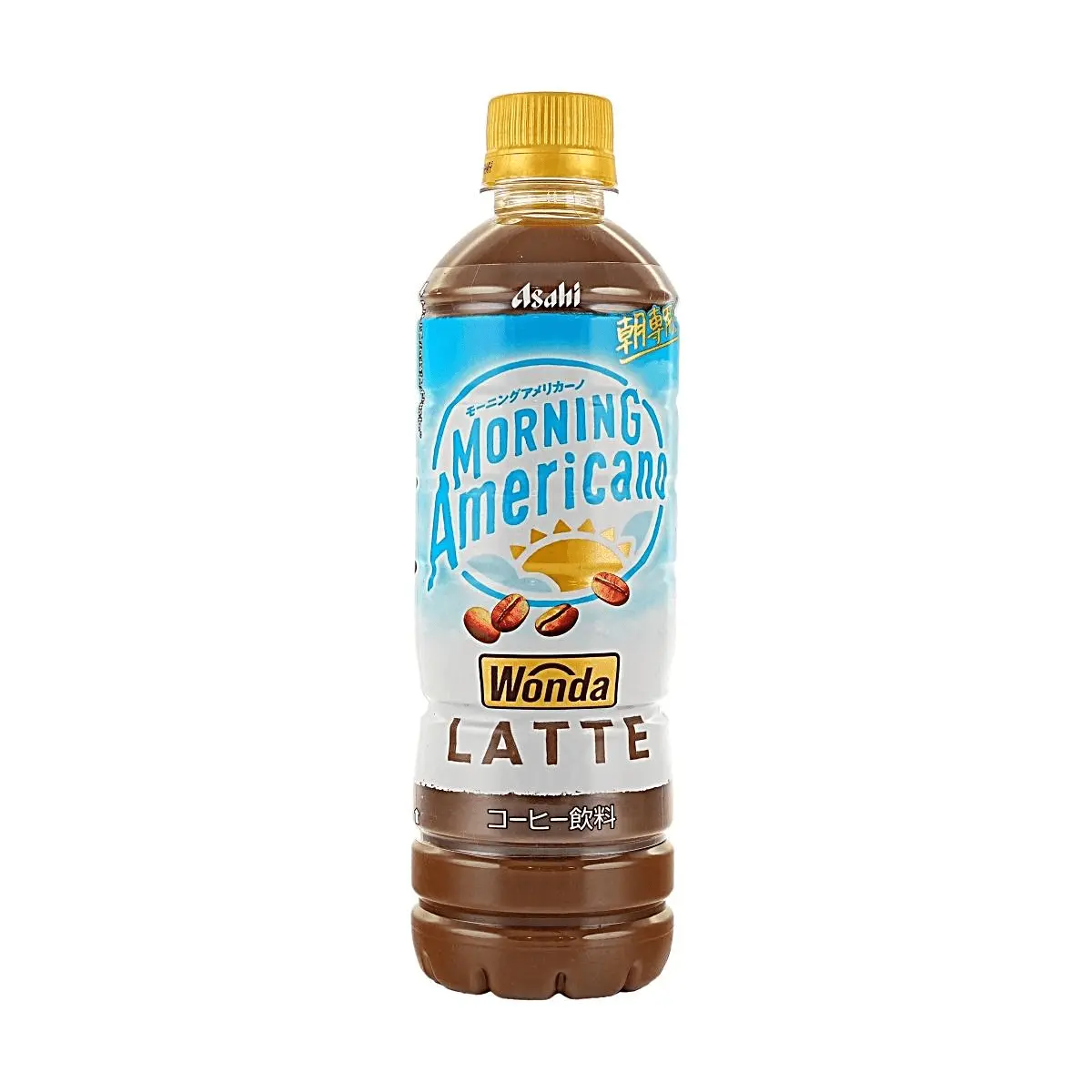 ASAHI WONDA Morning Americano Coffee Drink, Lightly Sweetened, 500ml Bottle - Smooth Japanese Milk Coffee with Real Milk