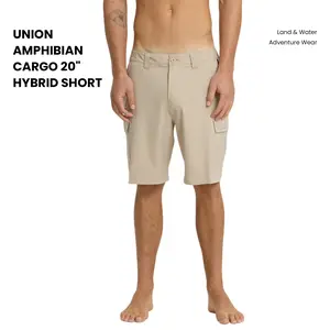 Quiksilver | Union Amphibian Cargo 20" Hybrid Short | Lightweight Quick-Dry, Recycled Fabric & Cargo Pockets | Land & Water Adventure Wear
