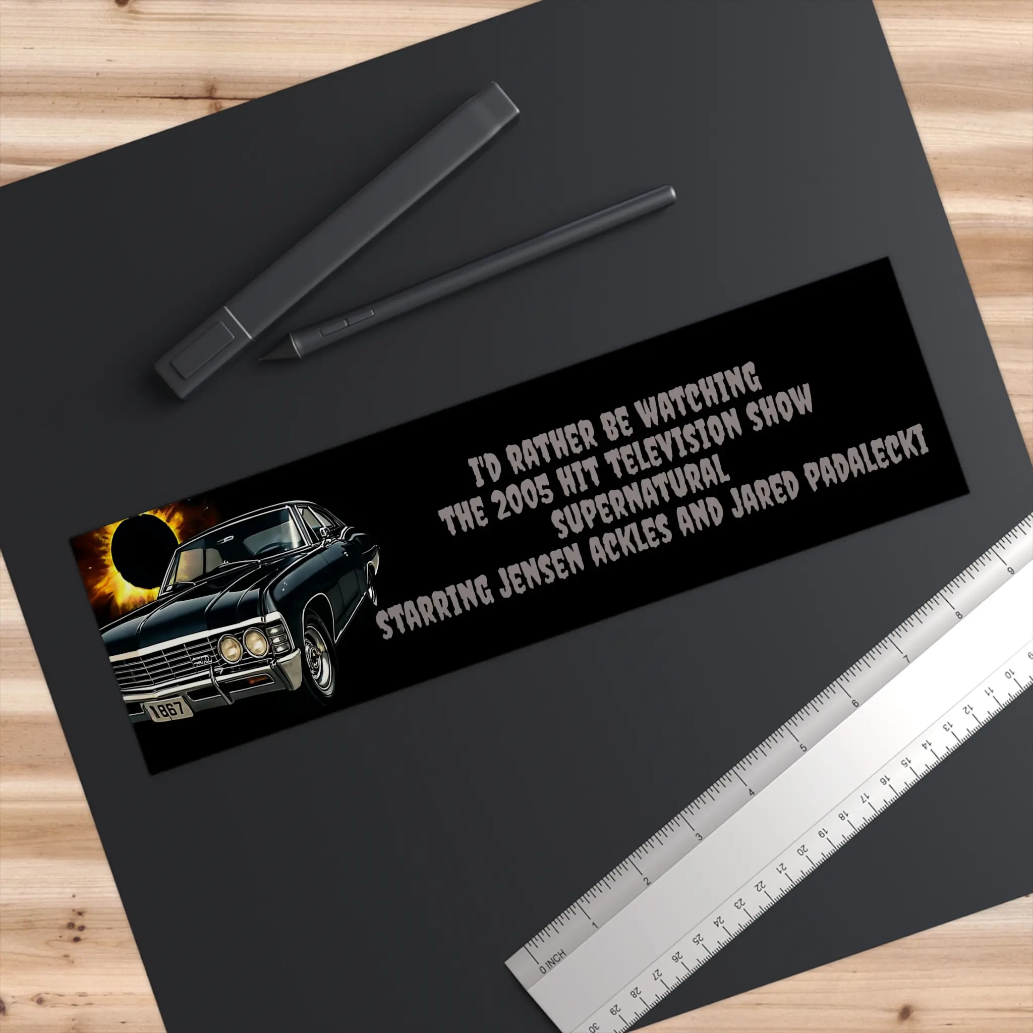 Supernatural Bumper Sticker And Car Magnet Version 2, Dean And Sam Winchester Bumper Sticker