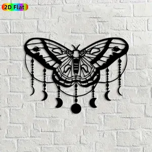 1pc Moth Metal Wall Art, Intricate Moth Statue Mural, Ideal Gift for New Year, Easter, Nature Decor Enthusiasts, Rust-Resistant Metal Wall Decor Wall Sculptures,  Unique Outdoor & Indoor Wall Art for Moth Enthusiasts