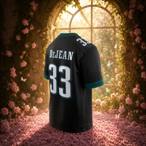 Men's #33 Philadelphia Football Cooper DeJean Black Alternate Game Jersey Athletic Fan Shirt Breathable Sports Apparel Adult Sizes