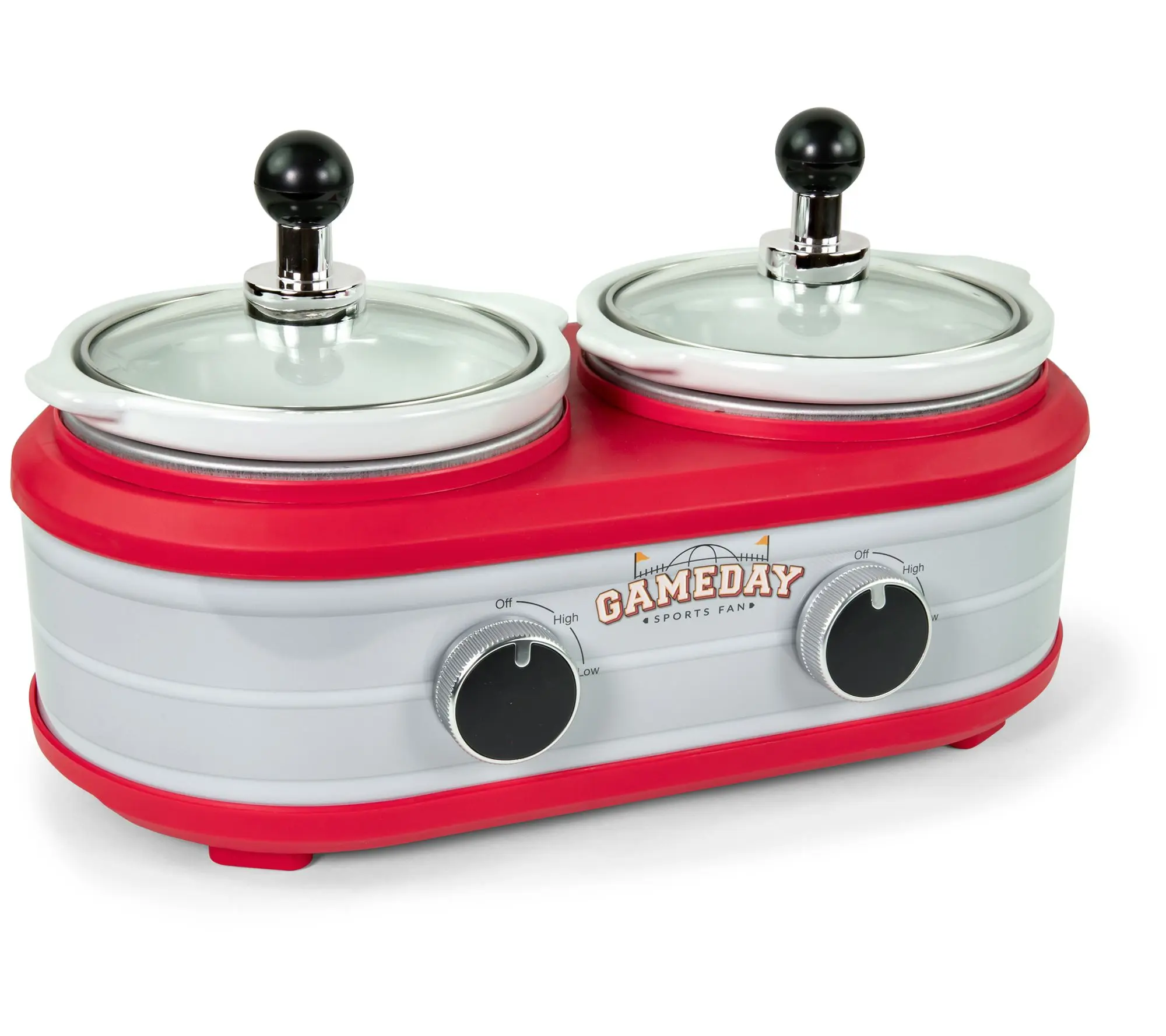 Game Day 2.5 Qt Two-Section Slow Cooker with Li ds and Ladle