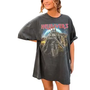 Helldivers 2 T-shirt Hell Divers 2 Skull Shirt Gift For Gamer Super Earth Approved Gaming Collectibles Helldivers 2 Tee Idea For Woman For Man Loves Tatical Game