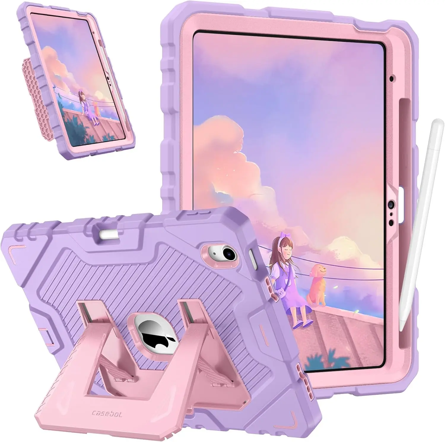 Fintie Kids Friendly Case for Ipad (A16) 11Th Generation 11 Inch (2025), Ipad 10Th Generation 10.9 Inch (2022), Fully-Body Rugged Heavy Duty Shockproof Protective Case with Kickstand, Purple FINTIE
